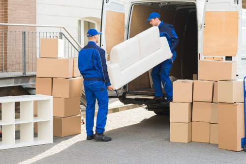 Man With Van Kennington team handling recyclable moving materials