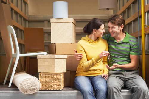 Urban moving service with van in Kennington handling belongings
