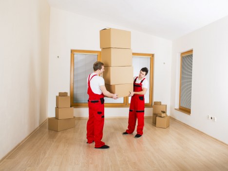 Customer goods being handled carefully during a house move